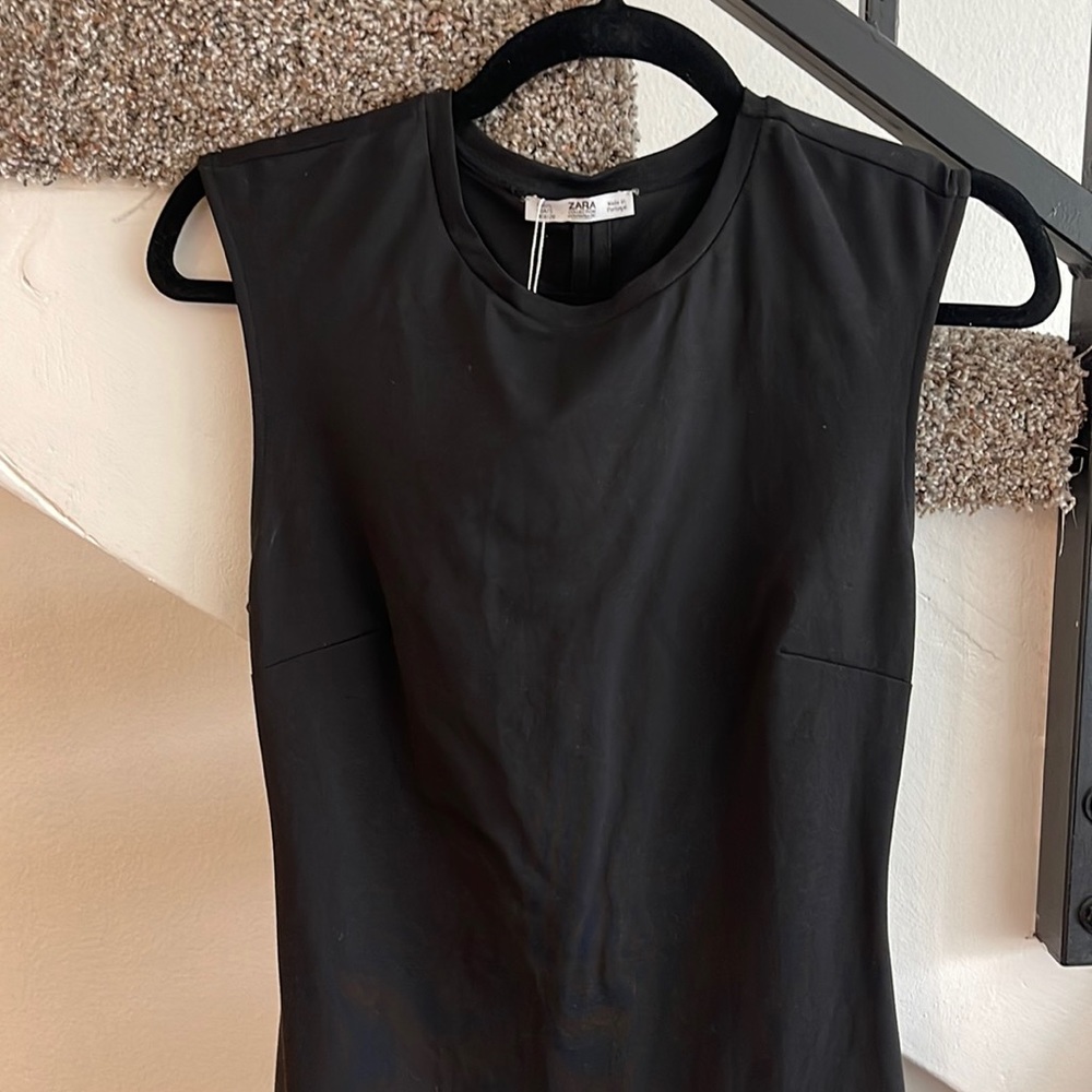 Zara Black Bodycon Midi Dress